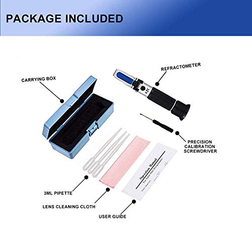Brix Refractometer with ATC - Hobein Digital Handheld Refractometer for Beer Wine Brewing, Dual Scale-Specific Gravity 1.000-1.130 and Brix 0-32%, Hydrometer in Wine Making and Beer Brewing