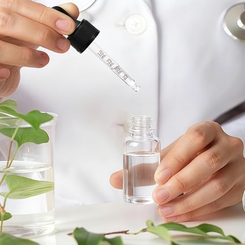 12 Pack, 1 oz Tincture Bottles with Dropper, Clear Glass Dropper Bottle with Stainless Steel Funnel, Pipettes & Labels, 30 ml Eye Dropper Bottles leakrproof For Essential Oils Serums Hair Body Oils - color: Clear