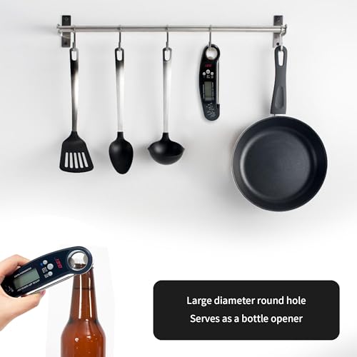 Meat Thermometer Digital, Instant Read Meat Thermometer for Grill and Cooking, Waterproof Food Thermometer for Kitchen and Outside, BBQ, Turkey, Candy, Liquids, Beef