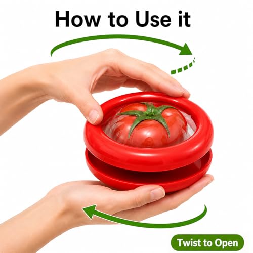 Reusable Food Cover with Lid Stretch Wrap Saver for Fruit and Vegetables Kitchen Storage Cover for Onion Lemon Tomato - color: Red