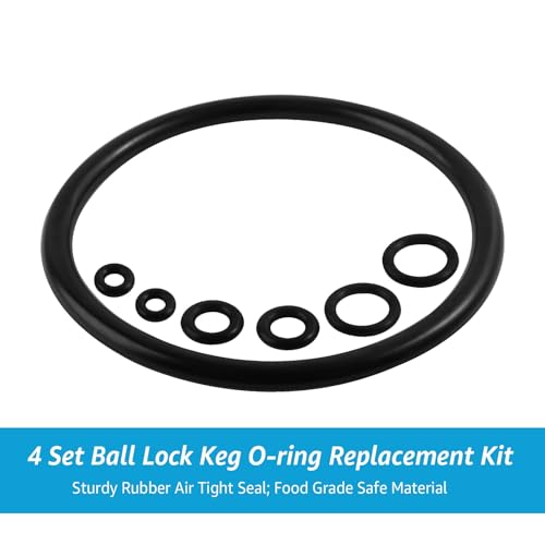 4 Sets Beer Keg O-Ring Gasket for Cornelius Keg Lid O-ring Beer Keg Post O Ring for Corny Keg Dip Tube Replacement O-Ring Beer Keg Poppet Valve O Ring Wear-Resistance Home Brew Keg Gasket