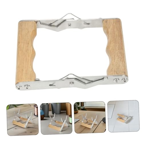 4pcs Stainless Steel Beekeeping Frame Gripper Clamp with Wood Handle Bee Hive Frame Holder Tool for Beekeepers Hive Inspection