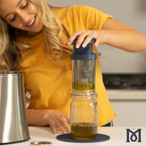 Magical Butter Filter Press – BPA-Free Reusable Straining System with Plunger & Cleaning Brush – Mess-Free Infused Oil & Butter Strainer - size: Magical Filter Press