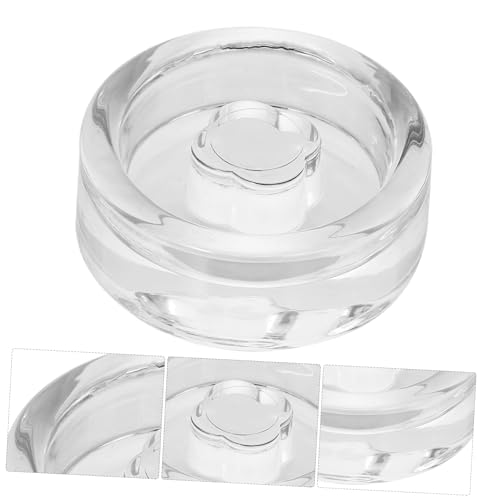 SOLUSTRE Glass Fermenting Weight for Wide Mouth Mason Jars with Easy Grip Handle Lightweight Pickle Jar Lid for Kimchi Sauerkraut Safe Household Fermentation Accessory