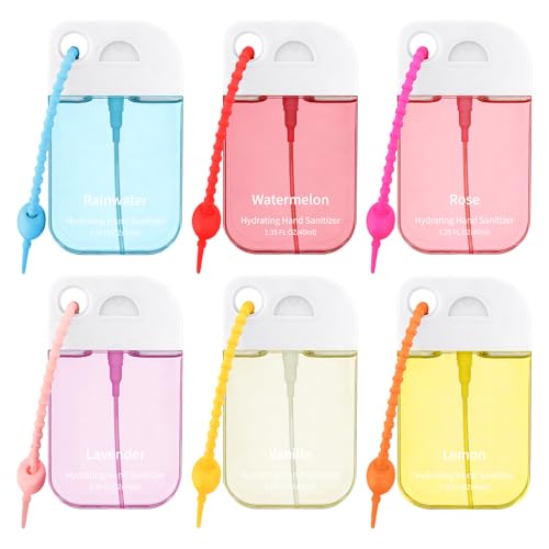 Frienda 12 Pcs Hydrating Hand Sanitizer Spray Scented Hand Sanitizer Mini Spray with Keychain Portable Travel Size 1.35fl. oz Lavender Mist Moisturizing Thank You Gifts for Coworker Staff Women Adults - style: Classic