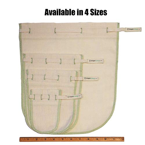 Simple Ecology Organic Cotton Fine Mesh Muslin Straining Bags – Reusable, 100% Natural, Microplastics-Free Tea Infuser Bags (XS 2 Pack) for Loose Leaf Tea & Herbs - size: Tea Set (XS 2 Pack)