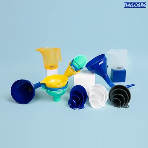 3pc Wide Mouth Canning Funnels for Filling Bottles and Mason Jars | Large Spout Quick Fill Food Grade Plastic Funnels for Kitchen Use (Blue, Green, Yellow) - color: Multicolor