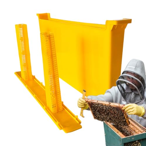 Beehive Frame Feeder 3.5L Bee Feeding Tool | Beekeeping Water Dispenser for Beekeeping, Apiary, Beehive, Hive, Honey, Feeding, Food - color: Yellow