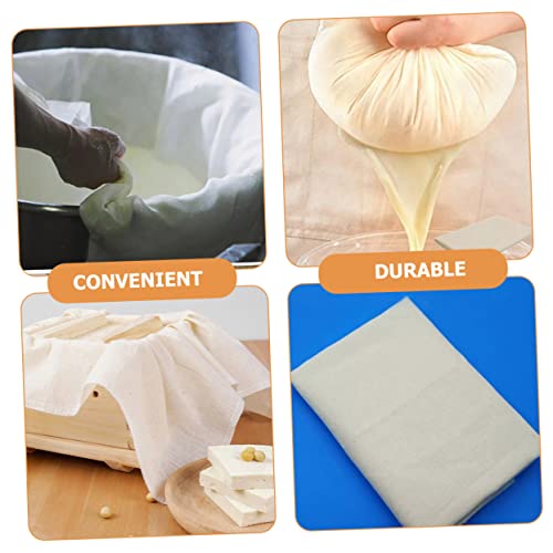 COLLBATH 2pcs Multi-function Cheese Cloths Reusable Strainer for Draining Milk Yogurt Tofu and Cooking Hemmed Design for Kitchen Use