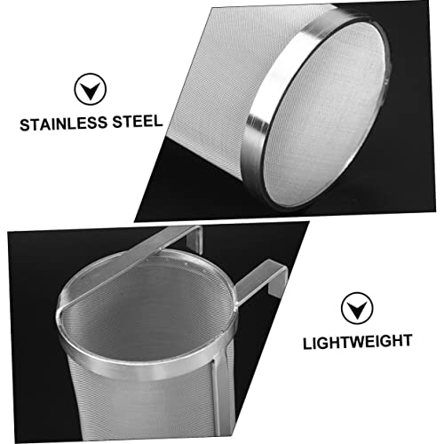 GLEAVI 1Pc Stainless Steel Filter Barrel with Hook Premium Wine Filter Cask for Home Brewing and Design for Easy Hops Straining