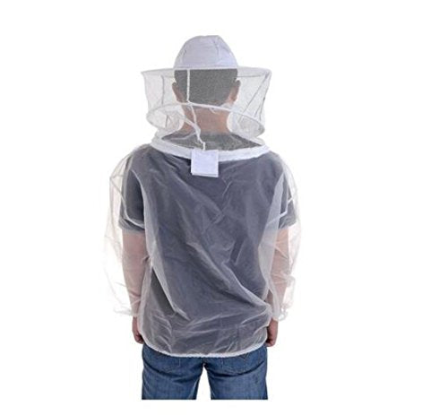 Protective Bee Keeping Jacket Veil Suit with Pull Hat Veil for Beekeepers Without Pants - color: Transparent