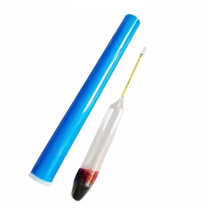 Milk Densimeter 15-40 for Temperature and Density Measurement Milk Hydrometer Glass Float Thermometer Pack of 1 pcs