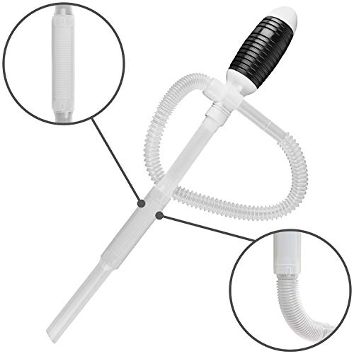 TERA PUMP Manual Portable Siphon Pump | Up to 12 Liter per Minute, Multiuse Patented Suction Tube, Can be Set Straight (Rigid) w/Additional Piece - style: 3 GPM