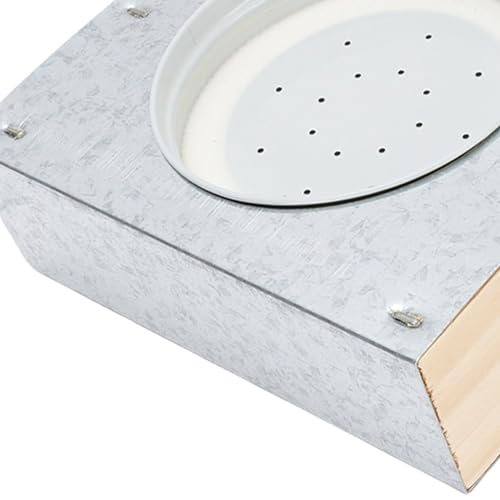 Pssopp Beehive Entrance Feeder Beehive Front Entrance Feeder Bee Wooden Aluminum Front with Untreated Wood for Inverted Glass Jar Easy Syrup Check