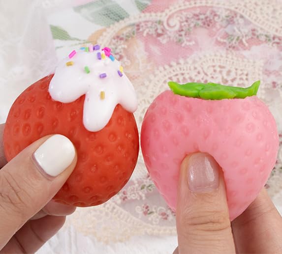 Strawberry Taba Squishy Kit Mold+Silicone Gel+Powder - color: Strawberry