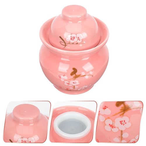 Garneck Ceramic Pickle Jar with Lid 2 Gallon Traditional Sealed Kimchi Storage Crock for Sauerkraut Fermentation and Kitchen Organization