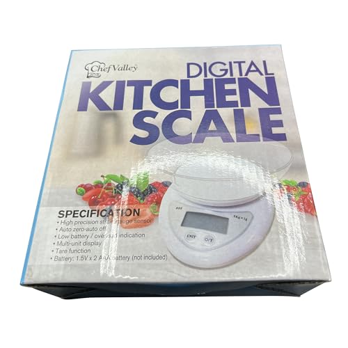 Weight Food Scale Smart Digital Kitchen Scale with Detachable Bowl 5KG X 1g, Weight Grams and Ounces for Coffee, Baking, Cooking