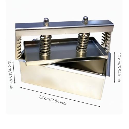 Stainless Steel Food Press Meat Shaping Tool Spring Compression Plate Effortless Cleaning Suitable for Kitchen Cooking Professional Use, 2KG, Welded Bottom - size: 2KG, style: Welded Bottom