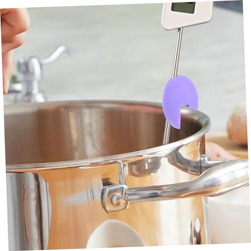 Silicone Probe Clip Kitchen Utensil for Accurate Cooking Measurement for Frying Candy Making and BBQ Heat Resistant Pot Clip
