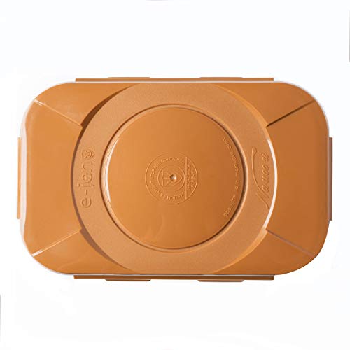 Crazy Korean Cooking Premium Kimchi, Sauerkraut Fermentation and Storage Container with Inner Vacuum Lid, Sandy Brown, 0.9 gallon (3.4 L) (0.9 Gal (3.4L) 1 PACK) - size: 0.9 Gal (3.4L) 1 PACK