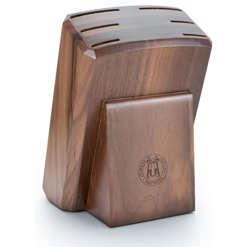 Schmidt Brothers - Delta Series - 7-Piece Walnut Knife Set, High-Carbon Stainless Steel Cutlery with Natural Walnut Knife Block - color: Delta