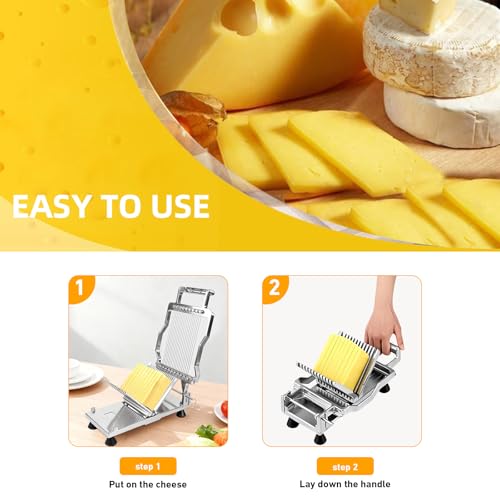 Commercial Cheese Slicer With Wire 6mm Cheese Cutter Butter Cutting Board Machine Aluminum Alloy Commercial Cheese Slicer with 316 Stainless Steel Wire Kitchen Cooking Baking Tool - size: 0.24"