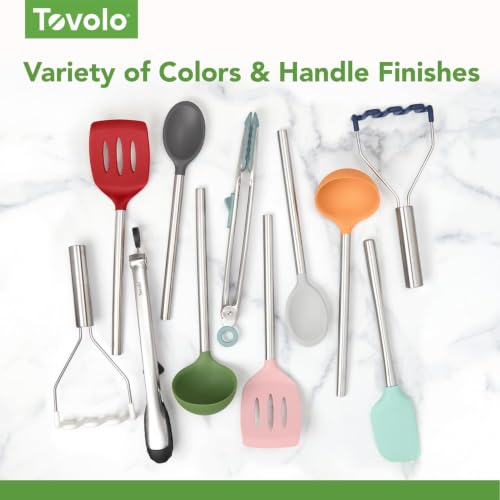 Tovolo Silicone Ladle With Stainless Steel Handle Deep Soup Ladle for Cooking Canning Serving Soup Punch Stew Sauce, Large Kitchen Utensil Spoon Dishwasher Safe BPA Free Silicone Deep Indigo - color: Deep Indigo