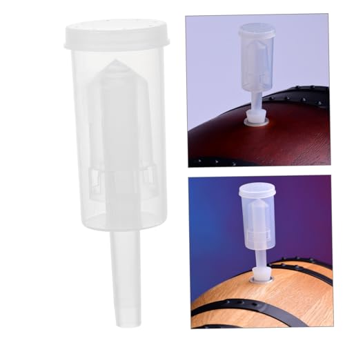2Pcs Transparent Plastic Brewed Wine Exhaust Valves Three Piece Check Valves for Efficient Air Locking Wine and Preservation Supplies