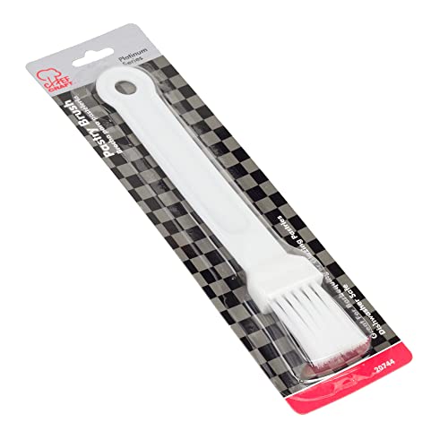 Chef Craft Select Plastic Pastry Brush, 8 inches in Length 1 inch Width, White - size: 8 Inch in length 1 Inch width