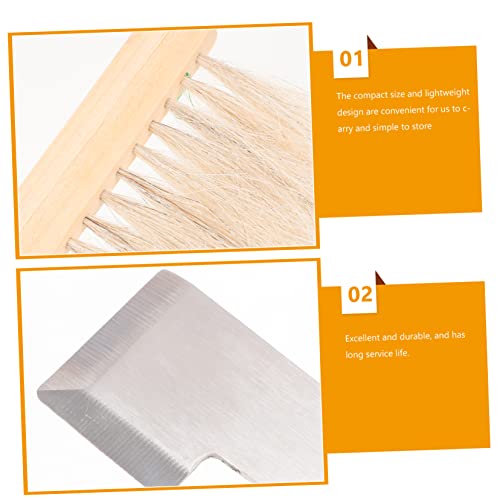 BESPORTBLE Bee Hive Brush Tool Bee Brush j Hook Scraper Beekeeping Tools Set Lightweight Portable for Beekeepers