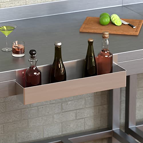 Stainless Steel Single Tier Speed Rail, Liquor Rack, Speed Rack, Bottle Holder - 24 Inch - size: 24 Inch, style: Single Tier