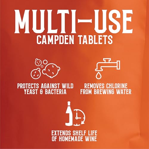 Craft A Brew - Campden Tablets - Sodium Metabisulfite - Sterilant for Winemaking - Ideal for Traditional Grape Wines - Crafting Fruit Wine, Cider - 50 Count