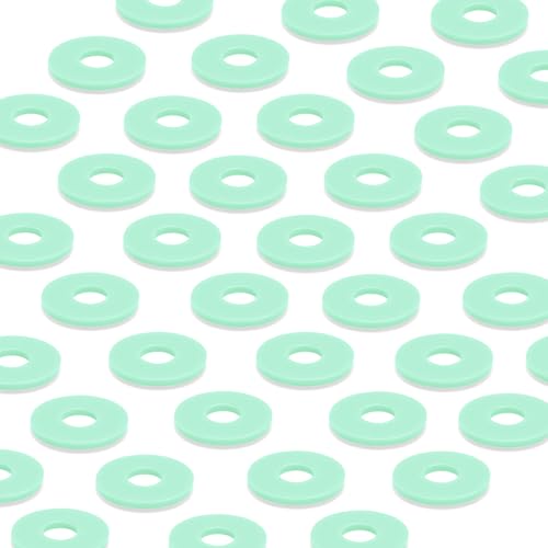 12Dopamine color Silicone Gaskets Washers Seals for Cap Swing Flip Top Bottle for Home Brew Beer Soda Bottle Sealing(flat,no cover) (Mint Green) - color: Mint Green