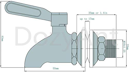 Replacement Spigot for Beverage Dispenser, Stainless Steel Spigot for Water Dispenser, Drink Dispenser Faucet, fits Berkey and other Gravity Filter systems as well, 2 Pack