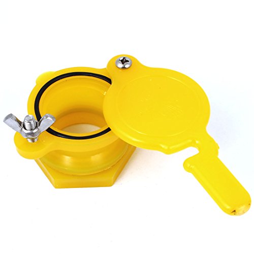 Aexit 40mm Dia. Kitchen Accessories Plastic Honey Shake Machine Gate Valve Breeder Bottling Napkin Holders Tool Yellow