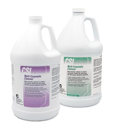 CSI Central Solutions Multi Enzymatic Cleanser - Hospital Grade Medical Instrument Cleaner for Presoak and Manual Processing, 1 Gal, 4 Pack - Original - style: Original 4-Pack