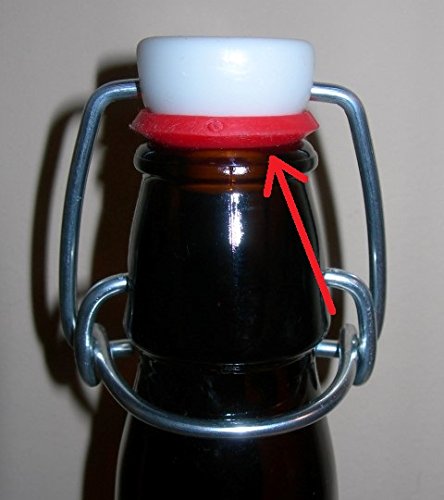 25 PACK RED SILICONE RUBBER GROLSCH STYLE GASKETS FOR EZ-CAP BEUGEL SWING TOP SEALING BOTTLES