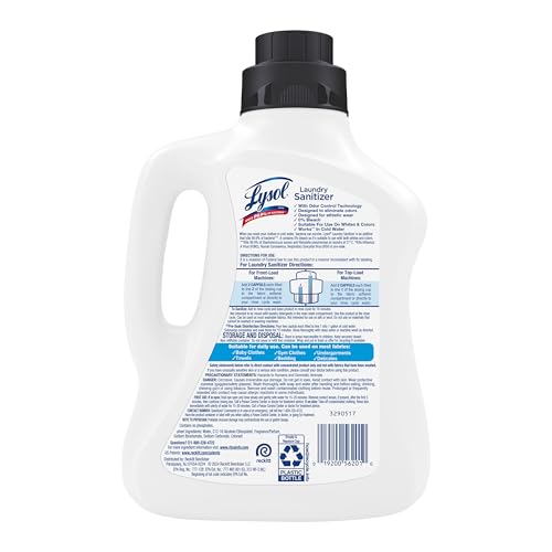 Lysol Tough Odor Eliminator Laundry Sanitizer Additive, Sanitizing Liquid for Gym Clothes and Activewear, 0% Bleach, Eliminates Odor Causing Bacteria, 90oz - size: 90 Fl Oz (Pack of 1)