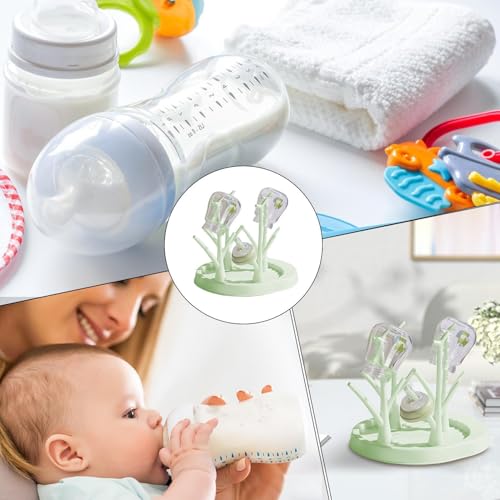 Baby Bottle Drying Rack - Countertop Baby Bottle Drying Rack | Detachable Baby Bottle Holder Storage | Tree-Shaped Bottle Dryer Rack | Space-Saving Bottle Holder for Baby Bottle, Green - color: Green