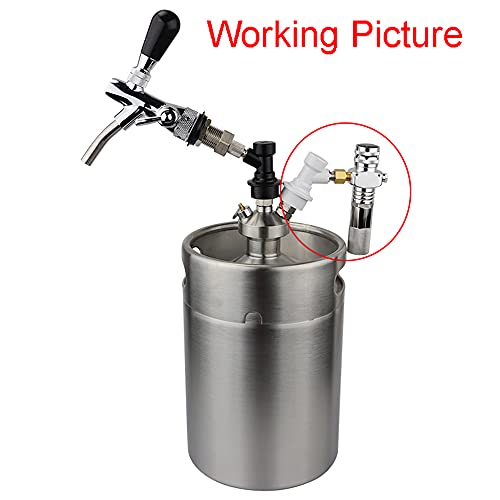 Nitrogen Keg 0-30 PSI Mini Gas Regulator Charger for Homebrew Beer Kegging Soda Coffee Making Tool