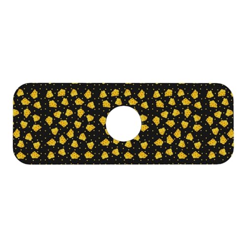 Cheese Faucet Mat For Kitchen Sink, Absorbent Countertop Protector, Quick Dry Sink Splash Guard Pad, Waterproof Draining Mat 15" X 5.5" - color: Style 4