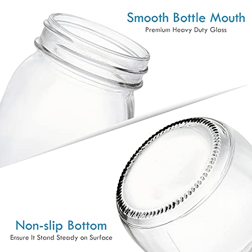 YEBODA 6 Pack Wide Mouth Mason Jars 32oz Glass Canning Jars with Airtight Lids and Bands for Preserving, Jam, Honey, Jelly, Wedding Favors, Sauces, Meal Prep, Overnight Oats, Salad, Yogurt