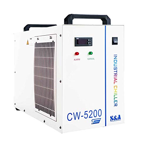 S&A Genuine CW-5200DH(Upgraded 5200DG) Water Chiller Duty Free for CO2 Laser Engraving Cutting Water Cooling Shipping from US - size: CW-5200DH (US Stock)