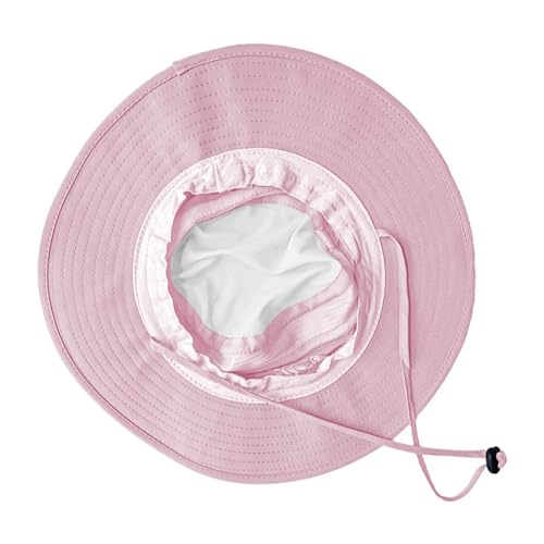 Sun Hats for Men Women Fishing Hat UPF 50+ Breathable Wide Brim Summer UV Protection Hat - color: 1pack-pink