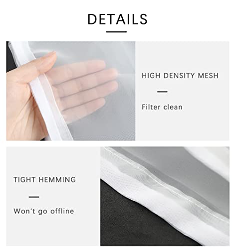 4PCS Large Size Fine Mesh Nylon Strainer For Kitchen,CheeseCloth For Straining With Handle Strainers ,Extra Fine Mesh Strainer Cheese Cloths Bulk Sieve For Cooking Kitchen Tools For Straining