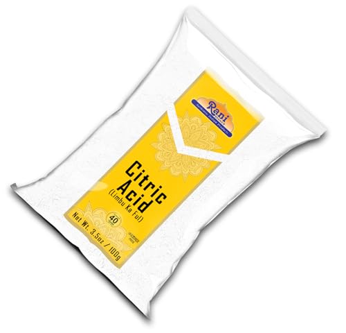 Rani Citric Acid Powder, Food Grade (Limbu Ka Ful) 3.5oz (100g) ~ Used for Cooking, Bath Bombs, Cleaning | Gluten Friendly | Indian Origin - size: 3.5 Ounce (Pack of 1)