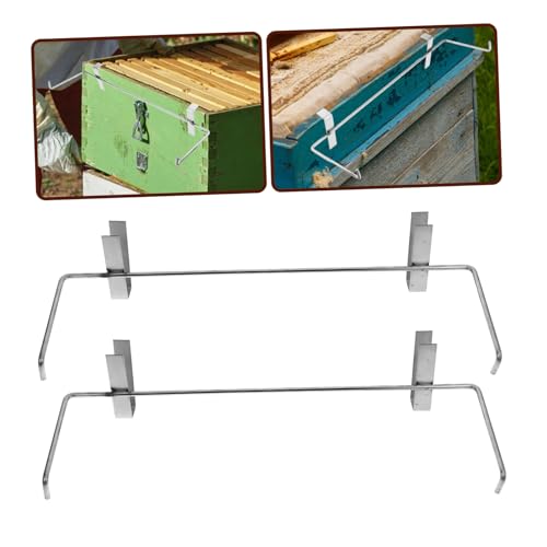 2pcs Stainless Steel Beehive Nest Frame Bracket Beekeeping Stand Bee Frame Perch Beekeeping Frame Frame Hanger Beehive Frame Holder Beehive Stand Rack Bee Frames Silver