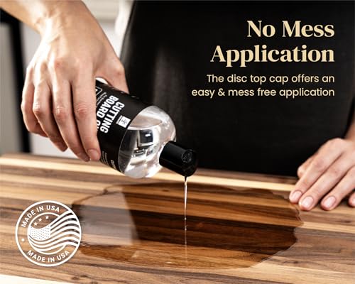 Mevell Food Grade Mineral Oil Made in USA 8 Oz, Butcher Blocks and Kitchen Countertops Conditioner, Food Safe Cutting Board Oil, Finish for Marble, Soapstone - size: 5"L x 3.5"W