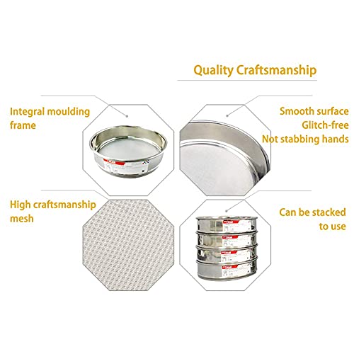 φ10×4.5cm 50 Mesh 304 Stainless Lab Sieves Economy Test Sieve 304 Stainless Steel Wire Cloth(0.355mm) - size: φ10×4.5cm 50 Mesh(0.355mm)