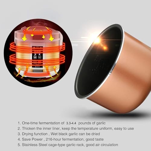 Black Garlic Fermenter Machine (6/7.5 Litres), Layered Design + Stainless Steel Rack, 7 Day Fast Fermentation + Scheduled Drying + Power Off Memory for Yogurt, Natto, Vinegar
